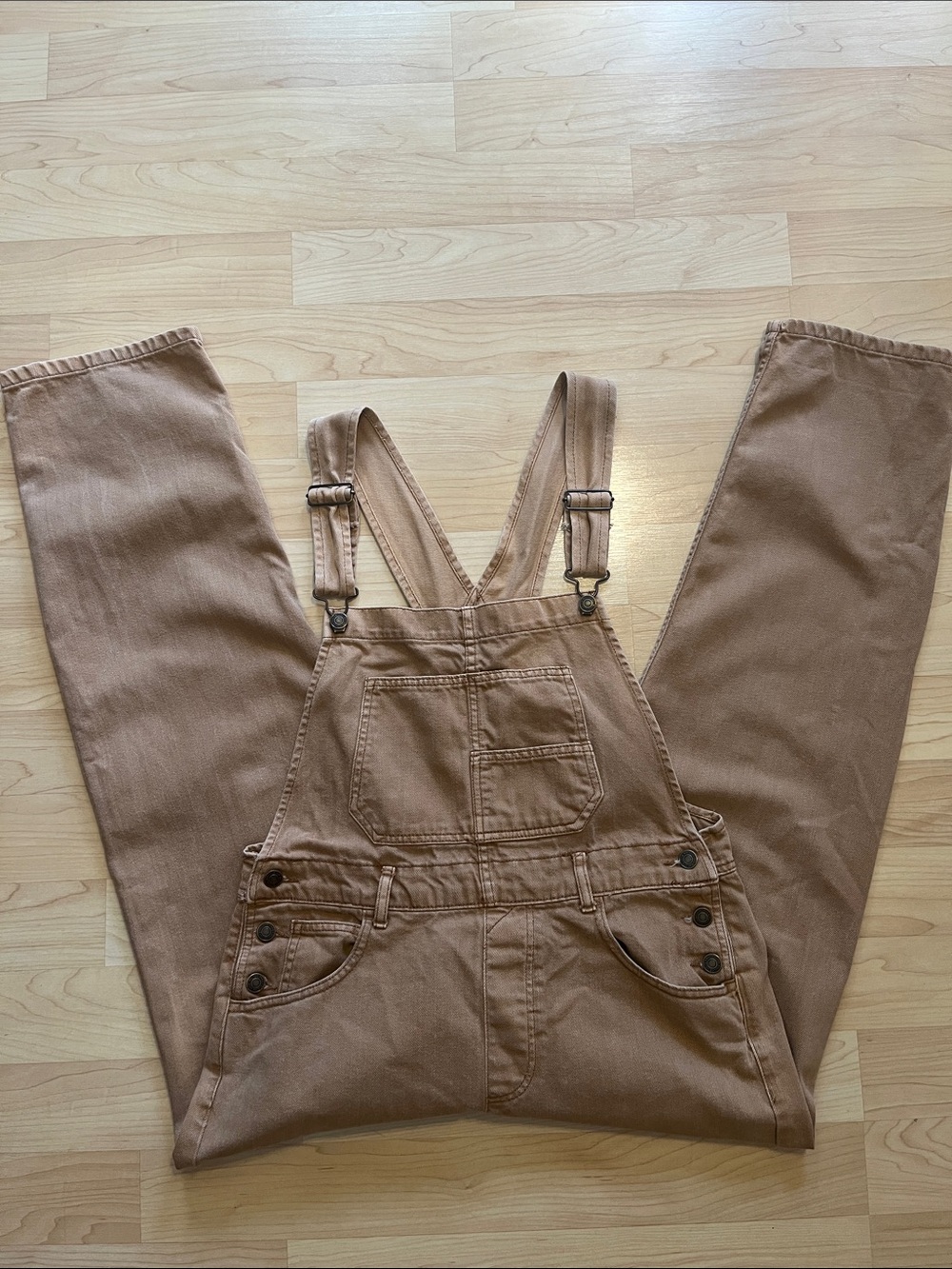 Free People Tan Overalls